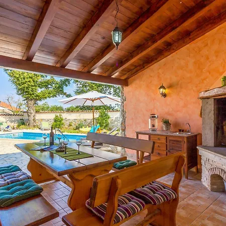 Boduleri For 9 People In Istria With Private Pool & Children Playground Vila Divšići