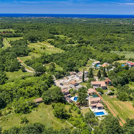 Boduleri For 9 People In Istria With Private Pool & Children Playground Villa Divšići