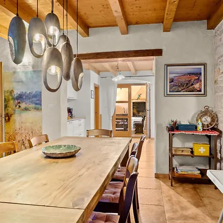 Boduleri For 9 People In Istria With Private Pool & Children Playground Villa Divšići